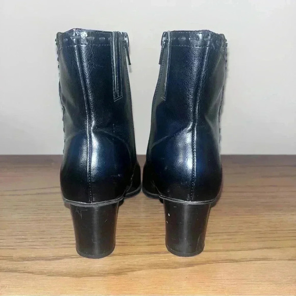 Jasmin womens black ankle boots with heels sz 6w - Picture 4 of 4